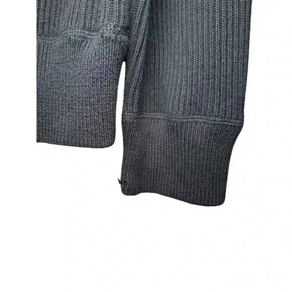 Polo Ralph Lauren Sweater Mens Medium Black 1/4 Zip Fishermans Knit Pullover - Picture 5 of 11